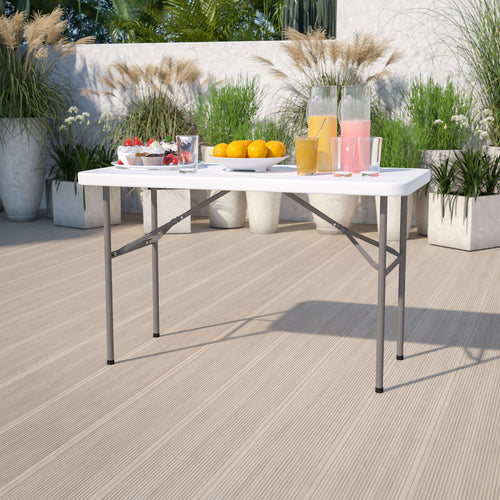 FLASH RB-2448-GG 122cm Rectangular Plastic Folding Table