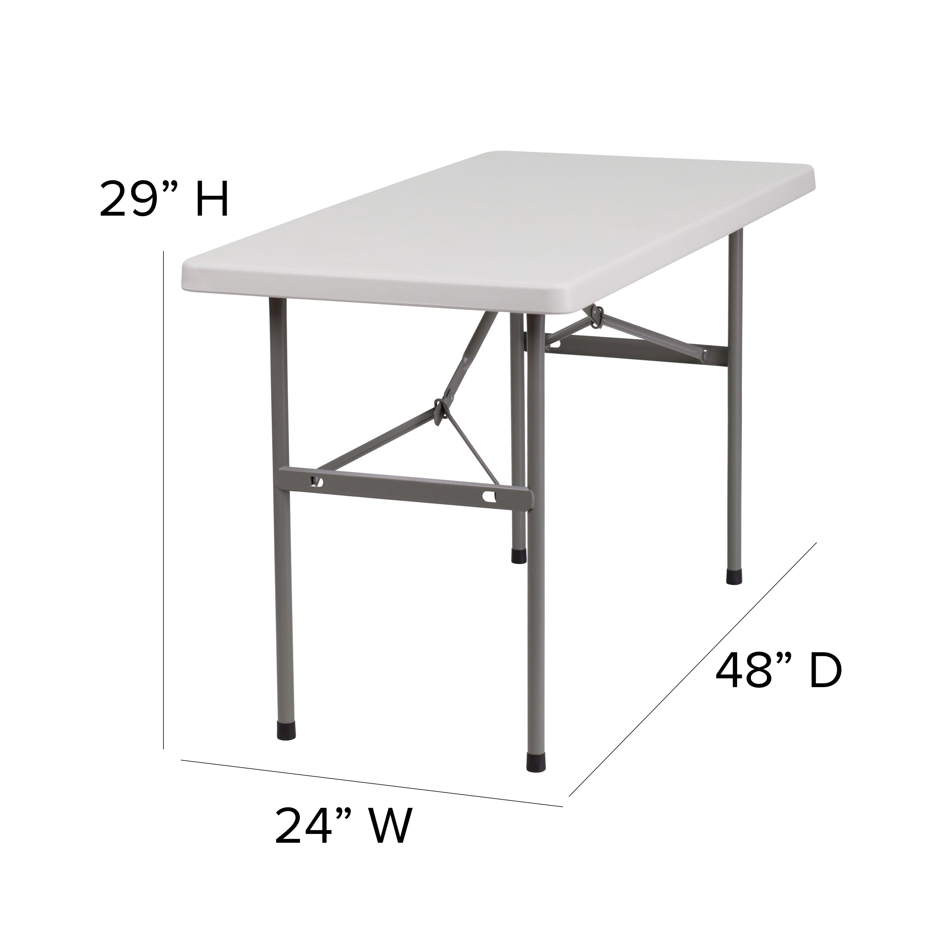 FLASH RB-2448-GG 122cm Rectangular Plastic Folding Table
